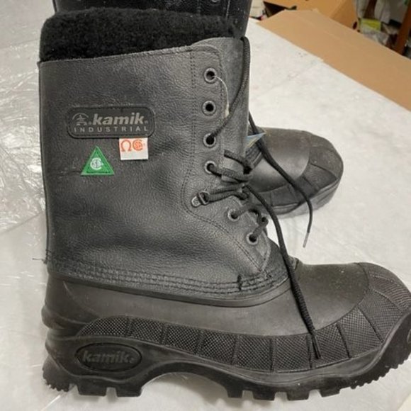 KAMIK Industrial Safety Toe Insulated Waterproof Black Work Boots Size 10 main image 7
